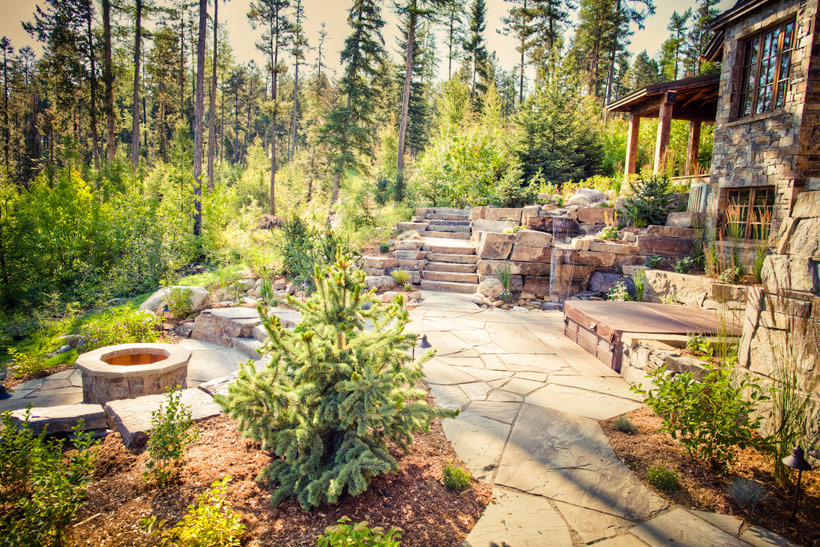 Raised garden beds built with natural timber framing